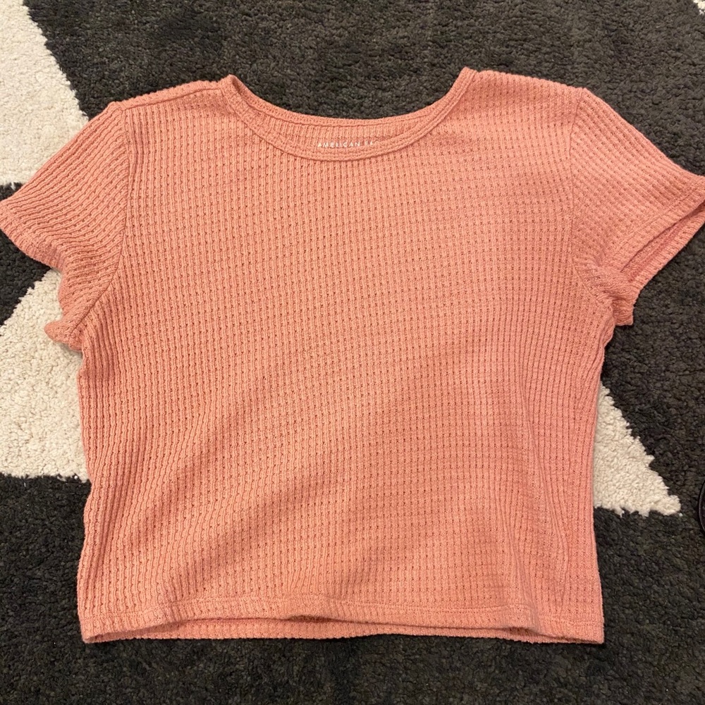 American Eagle crop top- Waffle pattern